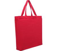 Premium Canvas Tote Bag by Threadart | Single Pack| Reusable Heavy Duty 100% Cotton | Holds up to 40lbs | Eco Friendly | Large Size 14.5x17x3" - Red
