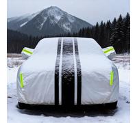 Premium Car Cover For Bentley Continental GT 2004-2022 Waterproof Outdoor All Weather Protection Rain Snow Sun UV,Breathable Cotton Lined Auto Cover with Side Zipper,Silver