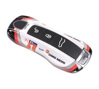 Premium Car Key Fob Cover Case for Porsche Panamera, Cayenne, Macan, Boxster, Cayman, 718, 911 | Slim Protective Keyshell | Anti-Scratch & Lightweight Design (Red, XL)