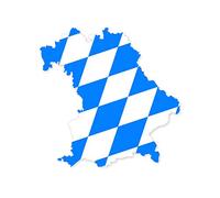 Premium Car Sticker Bavarian Federal State Contour Sticker Car Sticker Camper Motorcycle Caravan Car Wash Resistant Weatherproof and UV Resistant
