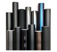 Premium Carbon Fiber Vinyl Wrap 50X100cm with Plastic Scraper - Self-Adhesive for Cars, Motorcycles, Laptops, PC Cases(Electro Optic Metallic Black)