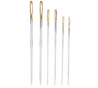 Premium Carbon Steel Hand Sewing Needle Set 3 Sizes for Household Clothes Repair Knitting Craft Durable Rustproof Smooth Surface 6 Pieces Kit