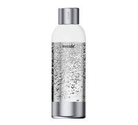 Premium Carbonating Bottle 1L Silver - Compatible with Drinkmate, Wassermaxx, Aqvia, Sodapop and Levivo - Quick-Lock Reusable Bottles - Lid and Base Made of Stainless Steel - BPA Free