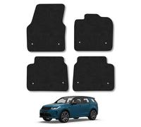 Premium Carpet Tufted Car Mats for Land Rover Discovery Sport (2019+) [ Auto] Black Trim Velour Tailored Upgraded Comfort Enhanced Durability Water-Resistant Anti-Slip Hand-Finished with Clips