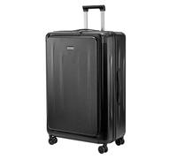Premium Carry On Luggage, 29 Inch Top Opening Aluminum Frame Airline Approved ABS+PC Hard Shell Suitcases with Silent Wheels, TSA Lock, Front Pocket & Wet-dry Separated Six-piece set (Black), Black,