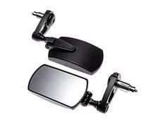 Premium Cast Aluminium Bar End Mirrors for 7/8" 22mm Handlebars - Foldable, Universal Fit, Sold as Pair