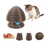 Premium Cat Scratcher Cardboard with Ball - Durable Magic Organ Cat Toy with Strong Magnets, High-Density Corrugated Scratching Pad, Interactive Kitten Toy for Grinding Claws & Exercise