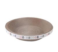Premium Cat Scratching Bowl with Corrugated Design - Non-Shedding High-Density Scratch Pad, Stable Natural Odorless, Multi-Functional Nest Toy Basin for Health Stress