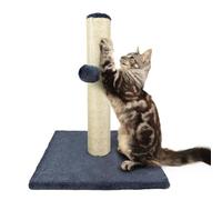 Premium Cat Scratching Post 15.7 Inch (40cm) Tall, Extra Strong Vertical Sisal Scratcher with Plush Cover and Large Base for Maximum Stability - Ideal for Large Cats