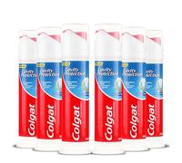 Premium Cavity Protection Toothpaste Pump - Pack of 6 - Daily Teeth Cleaning & Plaque Removal, Fresh Mint Flavor, Fluoride Enamel Strengthening, Tartar Control - Family Size Tube | SterlingSquare