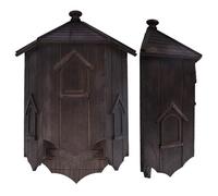 Premium Cedar Bat House - Wildlife Habitat Box for Natural Bat Roosting | Eco-Friendly Design (Wood-brown-black, Large)