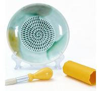 Premium Ceramic Garlic Grater Plate 4-Piece Set