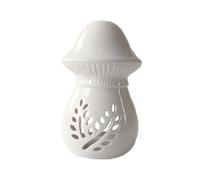 Premium Ceramic House Shape Tealight Holder with Heatproof and Hollow Out Design for Safe Tealight Burning Use Ceramic House Holder
