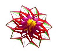 Premium Checker Fabric Flower Kite Boys Handmade Outdoor Play Stable Flight Strong Wind Boy Outdoor Toy