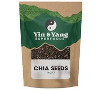 Premium Chia Seeds 1kg, by Yin & Yang Superfoods, 100% Natural, Vegan, High in Protein & Fibre, Palm Oil Free