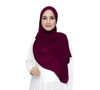 Premium Chiffon Hijab Head Scarf Shawl Wrap for Muslim Women Lightweight (Burgundy Red)