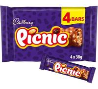premium Chocolate 4 Bar Range - Premium Chocolate Gift For Any Occasion (Cadbury Picnic Chocolate Bar 4 x 38g)