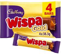 premium Chocolate 4 Bar Range - Premium Chocolate Gift For Any Occasion (Cadbury Wispa Gold Chocolate Bar 4 x 38.3g)