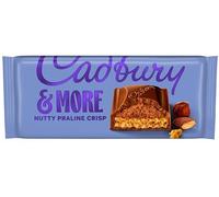 Premium chocolate bar - Best size Gift For Friend & Family (Cadbury Dairy Milk &More Nutty Praline Crisp Chocolate Bar 180g)