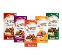 Premium Chocolate Bars Variety Pack, 5 Flavours - Milk Almond, Fruit & Nut, Salted Pretzel, Caramel, Dark Hazelnut