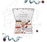 Premium Chocolate Gift Box Hamper - Assorted Treats | Letter Box Friendly | Ready-to-Gift Packaging | Fun for Everyone | Bueno, Kinder Happy Hippo, Kinder Card, Country, Bar