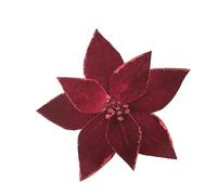 Premium Christmas Poinsettia Artificial Flower, Picks For Festive Tree Decorations, Party Floral Arrangements, And Holiday Home Styling, Reusable Velvet Design(Dark red)