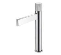 Premium Chrome Brass Basin Faucet - Deck Mounted Hot & Cold Mixer Tap with Waterfall Spout Single Handle Design for Bathroom Sink - Stylish & Durable Home Fixture