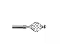 Premium Chrome Telescopic Curtain Pole, Extendable, 165-300cm, Metal Finish, Adjustable Length
