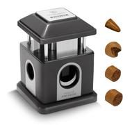 Premium Cigar Cutter, 4 in 1 Cigar Cutter Guillotine, 32-68 Ring Gauge Straight Cutter,55 Ring Gauge V-Cut, Multifunctional Stainless Steel Blade Fashionable Luxury Gifts for Cigar Lovers (Black)