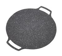 Premium Circular Frying Pan, Non Stick Korean BBQ Grill Pan with Anti Scalding Handle, Compatible for Ceramic Stove, Induction, Electric, Campfire, Gas Burner(Gas Type 36cm)