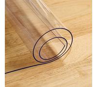 Premium Clear Plastic Table Cover 135x170cm - 2mm Thick Vinyl Tablecloth Easy to Wipe Clean Perfect for Office Dining Sofa Right Angle Design & Stylish