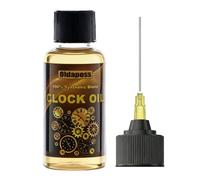 Premium Clock Oil with Oil Applicator, High-Viscosity Synthetic Lubricant for Smooth Pendulum & Gear Movement, Long-Lasting, Non-Gumming, Odorless Formula - Safe for Wood & Metal Clock Mechanisms