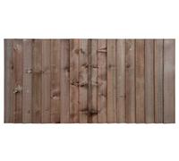 Premium Closeboard Fence Panel - Heavy Duty Vertical Feather Edge Fence Panels (Height 3ft (90cm) Without Capping - Brown)