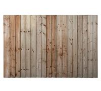 Premium Closeboard Fence Panel - Heavy Duty Vertical Feather Edge Fence Panels (Height 4ft (121.5cm) with Capping - Natural (Light Green))