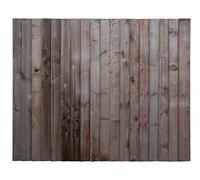 Premium Closeboard Fence Panel - Heavy Duty Vertical Feather Edge Fence Panels (Height 5ft (150cm) Without Capping - Brown)