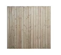 Premium Closeboard Fence Panel - Heavy Duty Vertical Feather Edge Fence Panels (Height 6ft (181.5cm) with Capping - Natural (Light Green))