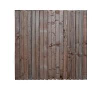 Premium Closeboard Fence Panel - Heavy Duty Vertical Feather Edge Fence Panels (Height 6ft (181.5cm) with Capping - Brown)