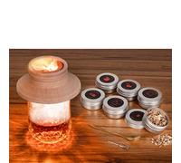 Premium Cocktail Smoker Kit with 6 Wood Smoking Chip Flavors - Perfect for Old-fashioned, Whiskey, and Bourbon Lovers. Great Gift Idea for Husband, or Father's Birthday, Holidays. (Torch Not Included)