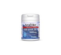 Premium Cod Liver Oil 1000mg Pure Omega 3's - 180 Capsules, 1-a-Day 6 Month's Supply - 280mg Omega 3 & 10µg Vitamin D3