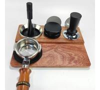 Premium Coffee Tamper Mat, Integrated Tool Organizer, Stabilize Base with 4pcs Silicon Non-Slip Pads, Ideal Accessory for Baristas Coffee Lovers