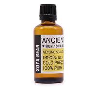 Premium Cold-Pressed SOYA Bean Oil 50ml - 100% Natural Pure Carrier Oil for Diluting Essential Oils, Made in USA, Ideal for Aromatherapy & Massage - Amber Bottle with Safety Cap