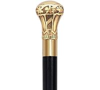 Premium Collectible Walking Canes - Stylish Wood Canes with Brass, Chrome, or Classic Knob Handles - Durable & Elegant Walking Sticks for Men and Women (Bat Masterson Premium Brass Knob)