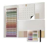 Premium Color-Coded Time Block Planner, Refrigerator Magnetic Planner Set, Vision Board, Wet Erase Daily Magnetic Calendar for Fridge, Weekly Planner, Habit tracker, teacher planner