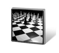 Premium Colorful Stripes Printed Square Aluminum Lapel Pin