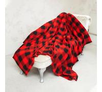 Premium Colourful-Inspired Throw Blanket - Red and Black Checkered Design, Cozy for Chilly Nights, Decorative Home Accent, Lightweight and Portable for Outdoor Adventures (Red and Black Checkered)