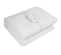 Premium Comfort Electric Heated Blanket, Remote Control with 3 Heat Settings in Soft Fleece - SINGLE Schallen Off White Single