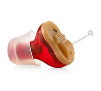 Premium Compact In-Ear Digital Sound Enhancer - Near-Invisible Noise-Reducing Audio Amplification Device for Clear Sound in Any Environment - Right Ear (Red)