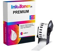 Premium Compatible Dk-22211 Black On White 29mm X 15.24m Continuous White Film Label Tape (dk22211)