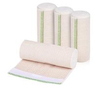 Premium Compression Bandage 15cmx4.5m Self-Closing Elastic Bandage Wrap Reusable Elasticated Bandages for Arm Leg Chest 4Pack
