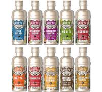 Premium Coppa Cocktail Gift Set - Ready-to-Drink Cocktails Variety Pack | Mojito, Pina Colada, Strawberry Daiquiri, Passion Fruit Martini, On the Beach & More | Worldwide Flavour Set (Pack of 10)